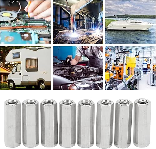 20 Dadi di Accoppiamento Esagonali, M5x0,8 L25mm Connettori per Barre Filettate in Acciaio Inossidabile Resistenti Alla Ruggine, Connettori per Dadi Esagonali di Accoppiamento con - Honorern