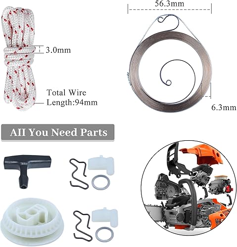 Haishine Recoil Pull Starter Spring Pulley Impugnatura Corda Kit Impugnatura per STIHL MS180 MS170 MS210 MS230 MS250 021 023 025 017 018 Motoseghe - Honorern