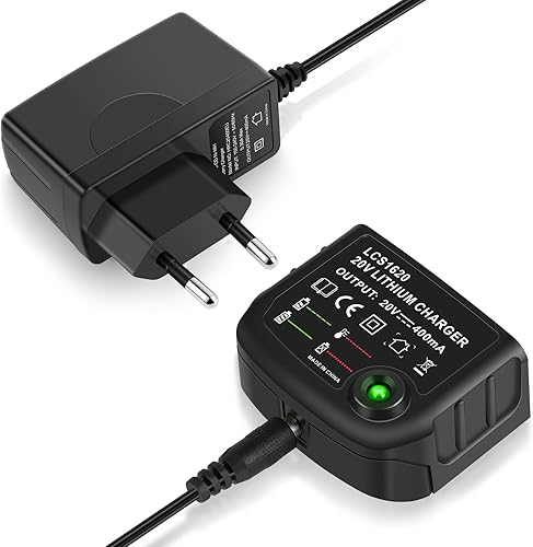 Caricatore rapido da 18 V/20 V, compatibile con Black & Decker, ASUNCELL per Black & Decker BL2018 BL2018-XJ BL1518 LBXR20-OPE LBXR20 LBX20 LBX4020 LB2X4020 LBXR2020-OPE BL1514 LBXR16 - Honorern