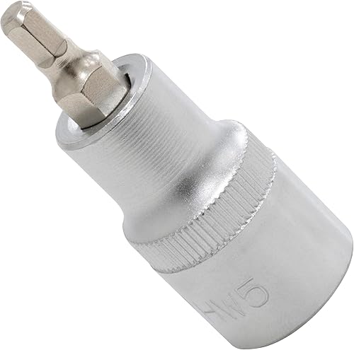 C71026 - Bussola per cacciavite esagonale lunga 1/2'' monoblocco 8mm x 100mm a 6 lati - DIN 3120 - punta per chiave a cricchetto manuale - in acciaio CR-V 6150 AISI S2 HRC 58-62 - Honorern