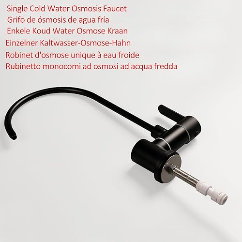 Rubinetto Singolo Per Acqua Fredda Pieghevole Rubinetto Osmosi Inversa Sottofinestra Rubinett Depuratore Rubinetto 1 Via(Nichel Spazzolato) - Honorern