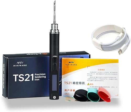 MINIWARE TS21 saldatore saldatore KU Tips Smart Portatile Digit 100W 3 secondi contenitore di fusione di riempimento luce preimpostazione temperatura 100-450℃ - Honorern