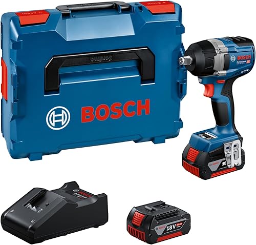 Bosch Professional 18V System Avvitatore a massa battente a batteria GDS 18V-750 C (incl. modulo Connectivity GCY42, L-BOXX) - Honorern