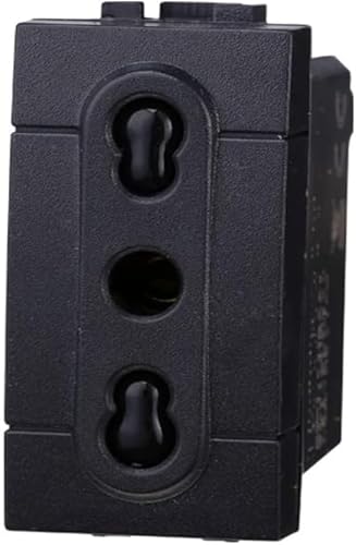 Presa Bipasso 2P+T 10/16A 250V, Compatibile con Bticino Living Light, Set da 4 Pezzi, Bianco - Honorern