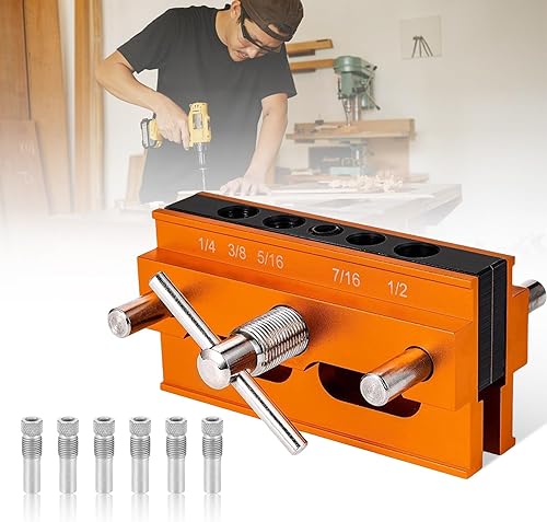 B-0109 1 Pezzi Dima per Spinatura Legno Dima per Fori a Tasca Dima per Fori Legno Tasselli Legno Spinatrice per Legno Dima Fori a Tasca Kit di Dima per Spinatura Legno Guida (Misura in pollici) - Honorern