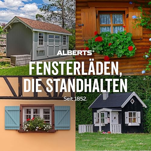 Alberts 307752 Ferma persiane e porte, a chiusura automatica, alluminio, verniciato nero, distanza fermo - piastra 15-50 mm - Honorern