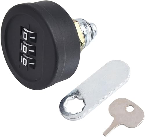 Serratura a combinazione digitale con 3 cassetti e password, per armadietti, cassette postali, mobili, cassetti, serratura con password ripristinabile, combinazione a 3 ruote (20 mm, nero) - Honorern