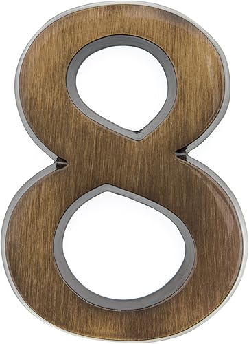 numero civico 8 in ottone 10 cm I numeri civici per casa e porta I numero civico 3D I targhette con numero civico in nobile ottone antico 3D design - Honorern