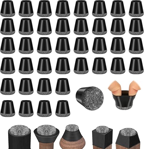 Coprigambe per Sedie, 40 Pezzi Gommini in Silicone, Feltrini Rotondi per Mobili, Sgabelli, Tavoli, Divani - Protezione da Rumore e Graffi (Misura: 14-20 mm) - Honorern