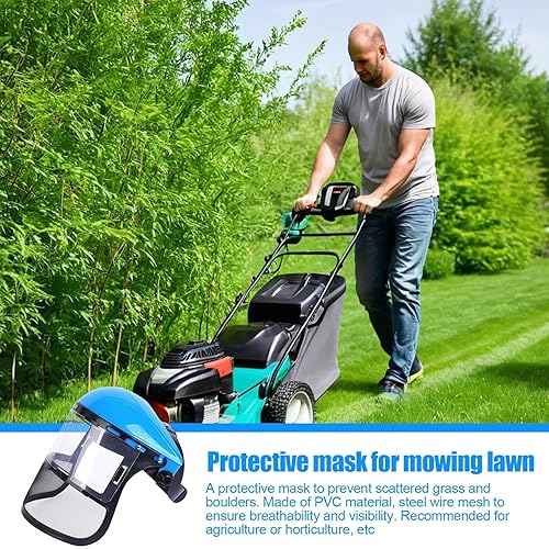 Visiera Di Sicurezza, Visiera Per Decespugliatore Visiera, Casco Per Motosega Decespugliatore Visiera Protezione Per Viso Cappello Forestale Per Giardinaggio Prato Di Registrazione - Honorern