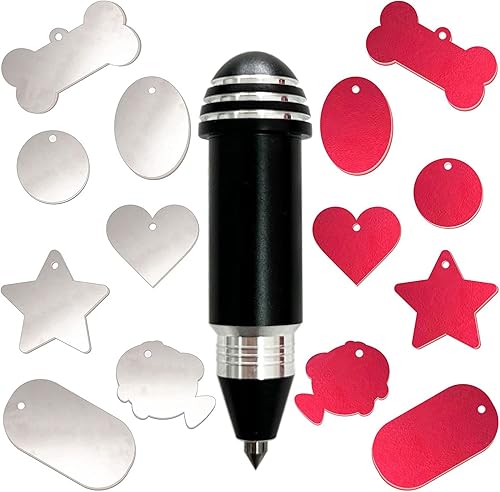 Punta per incisione,con 2 colori e 7 graziose etichette vuote,Compatibile con Cricut Maker,Esplora,Esplora Air ed Esplora uno (nero) - Honorern