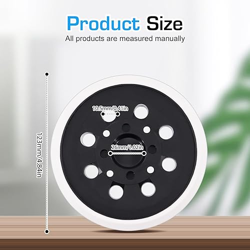 Piatto abrasivo professionale, piastra abrasiva autoadesiva: HOMURY 8 fori, piastra abrasiva 5 pollici Ø125 mm per accessori Bosch PEX 300 AE 400 AE 400 AE 4000 AE 4000 AE - Honorern