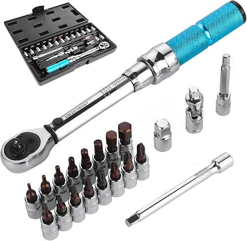 Chiave Dinamometrica 1/4 2-20Nm, Chiave Dinamometrica per Bicicletta, Chiave Dinamometrica Bici Precisione ± 3% - Honorern