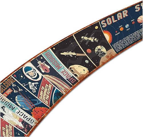 Graz Design W004 - Adesivo da parete in stile vintage, motivo 'Old School', 2,5 m x 18 cm, decorazione da parete per soggiorno, cucina, W004 (n. 1 Food 1) - Honorern