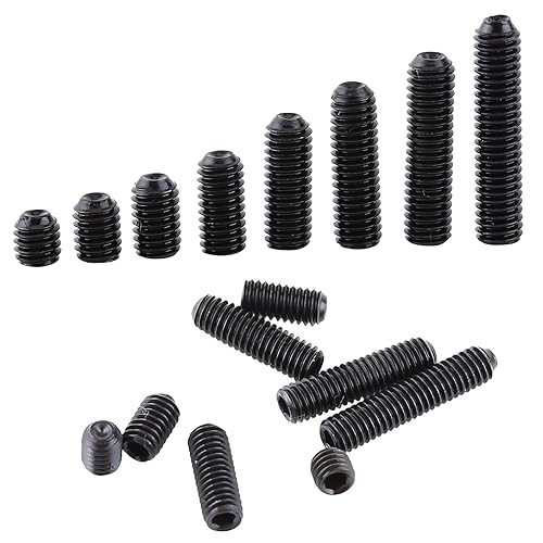Vite a Esagono Incassato, M3 Vite a Esagono Incassato Nero Vite a Testa Cilindrica in Acciaio Assortimento di Viti a Testa Cilindrica con Testa a Tazza in Acciaio 200 Pezzi, - Honorern