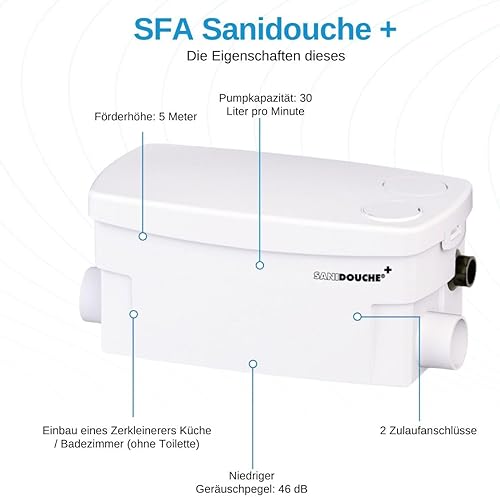 DSA acqua sporca di foerderanlage sanidouche Plus, 1 pezzi, 0016p - Honorern