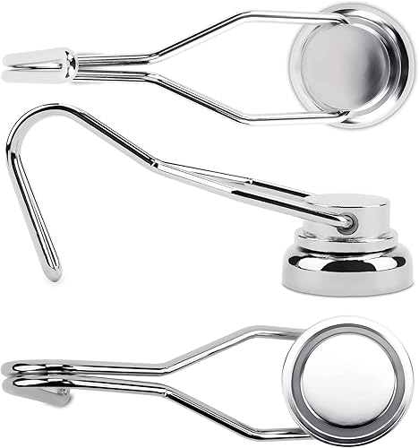 2 pezzi Magnete al neodimio con gancio girevole Ø36 x H64 mm, gancio magnetico extra forte Capacità di carico 45 kg - Honorern