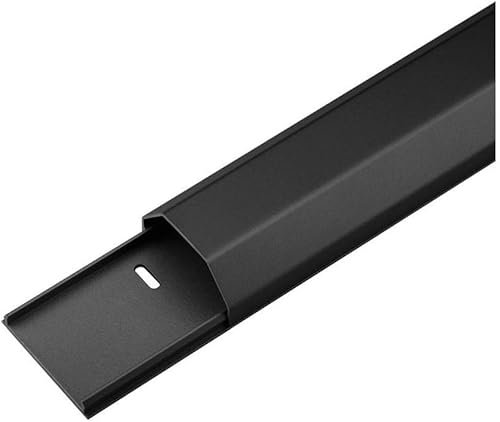 Goobay 90724 Canalina di Cablaggio Alluminio 50mm, Lunghezza 1.1m, Nero - Honorern