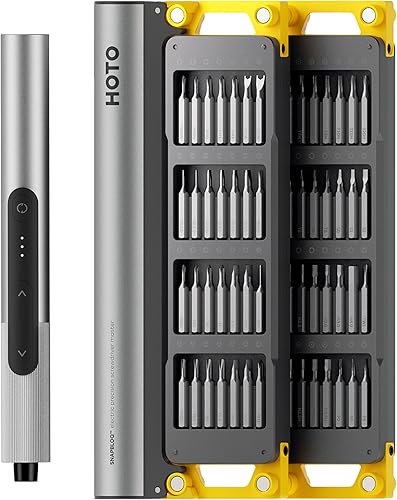 HOTO SNAPBLOQ™ S-A01 Set di Cacciaviti di Precisione Master 3.7V, 56PCS, 3 Coppie, Mini Cacciavite Elettrico, 250RPM, LED Luminoso, per elettronica, telefoni, laptop e progetti fai-da-te. - Honorern