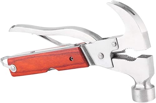 Pinza Multifunzionale con Martello da Carpentiere in Acciaio Inossidabile - Kit di Sopravvivenza da Campeggio in Giardino Esterno con Pinze, Forbici, Martello, Coltello, - Honorern