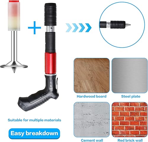 200 Pz Chiodi per Pistola a Chiodo, Chiodi Rotondi in Acciaio Manuale da 7,3 mm per Pistola a Rivetti Pneumatici, Accessori per Montaggio e Riparazione di Canali Cavi a Soffitto e Parete. - Honorern