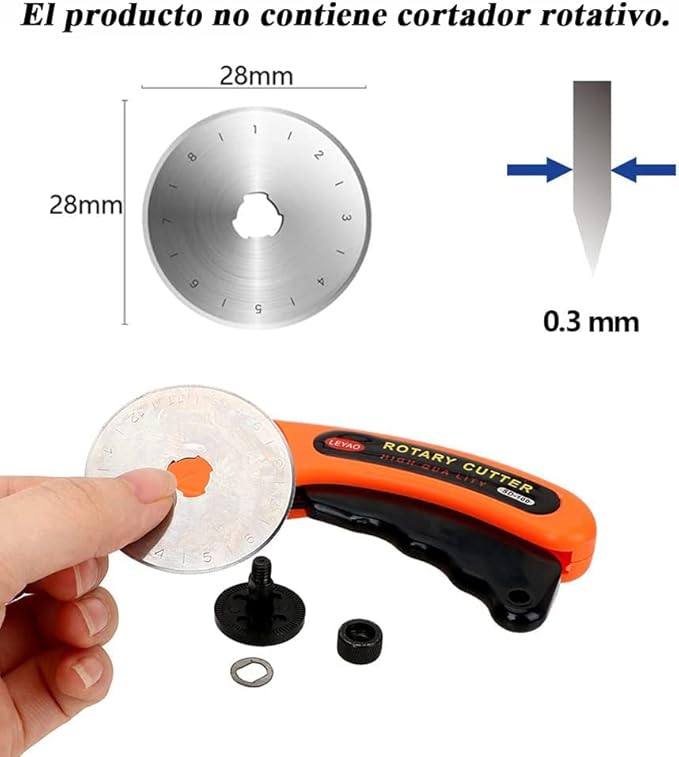 10 pezzi lama circolare ricambio 28 mm circolare lame per taglio rotondo lame di ricambio per Fiskars, Olfa, Truecut & Martelli taglierina rotante in plastica - Honorern