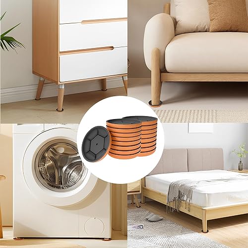 XSQD 16 Pz Mobili Pads Protezione Pavimento, Riduzione rumore Sliding Pad, Spessore Mobili Sliders Rail, Riutilizzabile Tappetino Protezione Pavimento, Adatto per Armadi, Divani, Sedie Tappetini Piedi - Honorern