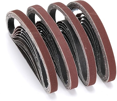 48 Pezzi Nastri Abrasivi 30 x 533 mm,Set di Nastro Abrasivo 6 x grana 40/60/80/120/180/240/320/400 Mixpack Per Levigatrici Rimuovere Metallo/Legno - Honorern