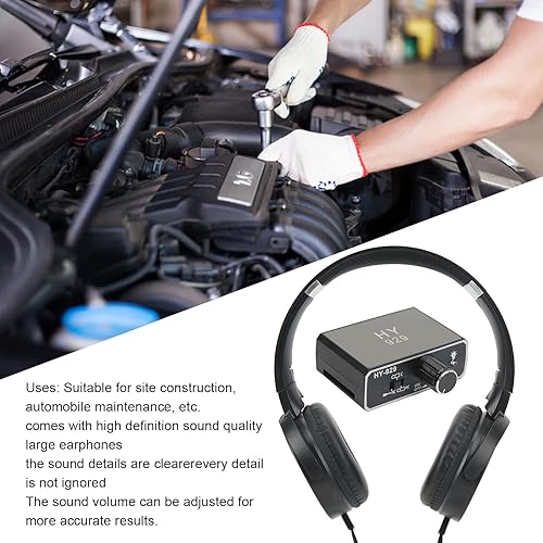 Rilevatore di Perdite nel Tubo Dell'acqua Sotterraneo Intensificatore del Suono Ad Alta Resistenza Migliorato con Cuffia Sensore Dell'acqua Intelligente Adatto per la Costruzione di Siti Domestici(EU) - Honorern