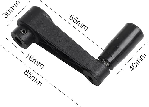 Manovella in nylon rinforzato con anima in acciaio al carbonio – 8/10/12/16 mm, manovella con foro rotondo per generatori e macchinari, impugnatura ergonomica, strumento fai da te di lunga - Honorern