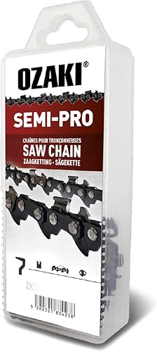 OZAKI - Catena motosega 3/8 LP E56 - Semi-Pro - Calibro 1,1 mm (0,043') - Profilo di Gouge semi-quadrato - 56 allenatori - 40 cm - Honorern
