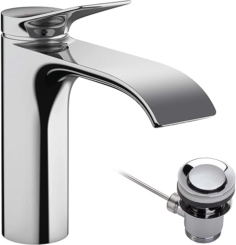 hansgrohe Vivenis Miscelatore monocomando lavabo 250 da catino senza saltarello, cromo, 75042000 - Honorern