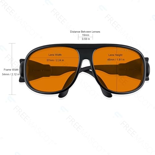 FreeMascot OD 6+ 190nm-490nm Lunghezza d'onda UV luce / occhiali di sicurezza laser viola e blu - Honorern