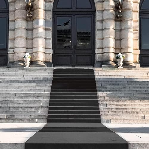 Tappeto Moquette Guida passatoia per Interno Esterno Nera H 1 x 30 mt - Honorern