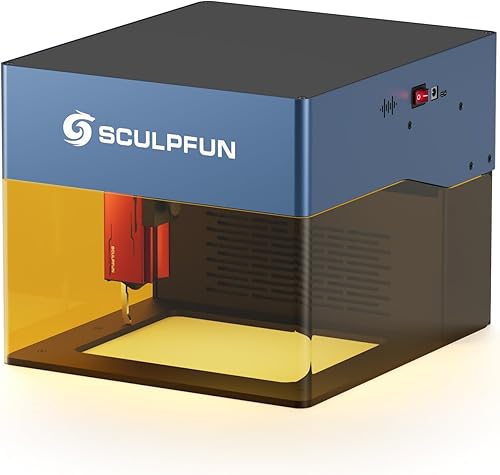 SCULPFUN iCube - Macchina per incisione laser 3 W, 0,02 mm, con filtro antifumo, incisione laser portatile, per legno, carta, pelle, 10000 mm/min, alta velocità - Honorern
