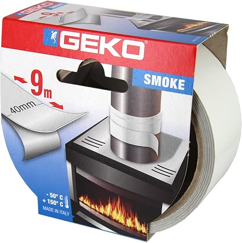 1PEZZO NASTRO IN ALLUMINIO AUTOADESIVO RESISTENTE ALLE ALTE TEMPERATURE MM.40XMT.9 BIANCO - Honorern