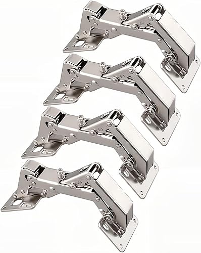 4x Qrity Cerniera per Mobili, Angolo d'apertura 170, Cerniere per porta, 16 viti - grande porta angolo Cerniere - No Slot richiesto - Facile da installare - Honorern