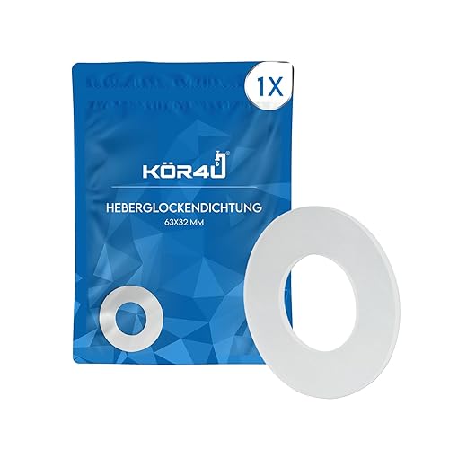 kör4u Guarnizione per campana, anello di tenuta in gomma, 63 x 32 mm, guarnizione per cassette di risciacquo, adatto per Geberit (1) - Honorern