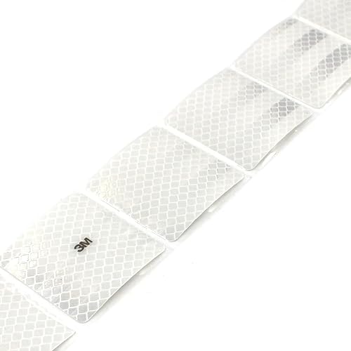 3M Diamond Grade 997S - Segnalatore segmentato per teloni per camion, rimorchi, pellicola riflettente 52 mm (15 metri, bianco) - Honorern