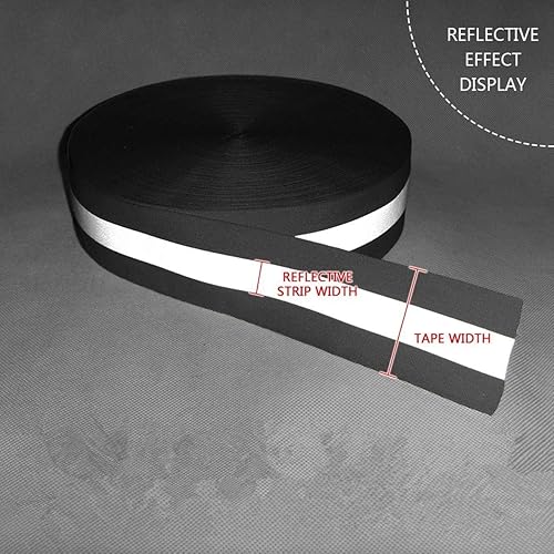 Reemky ad Alta visibilità Nastro Riflettente Striscia, Larghezza 1,96'Tessuto Riflettente Nastro di Sicurezza Sew-on attenzione Trim Sicurezza (Lunghezze opzionali) - Honorern