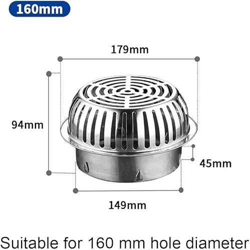 Filtro di scarico della fogna della grondaia dello scarico del pavimento del tetto dell'acciaio inossidabile 83MM - Honorern