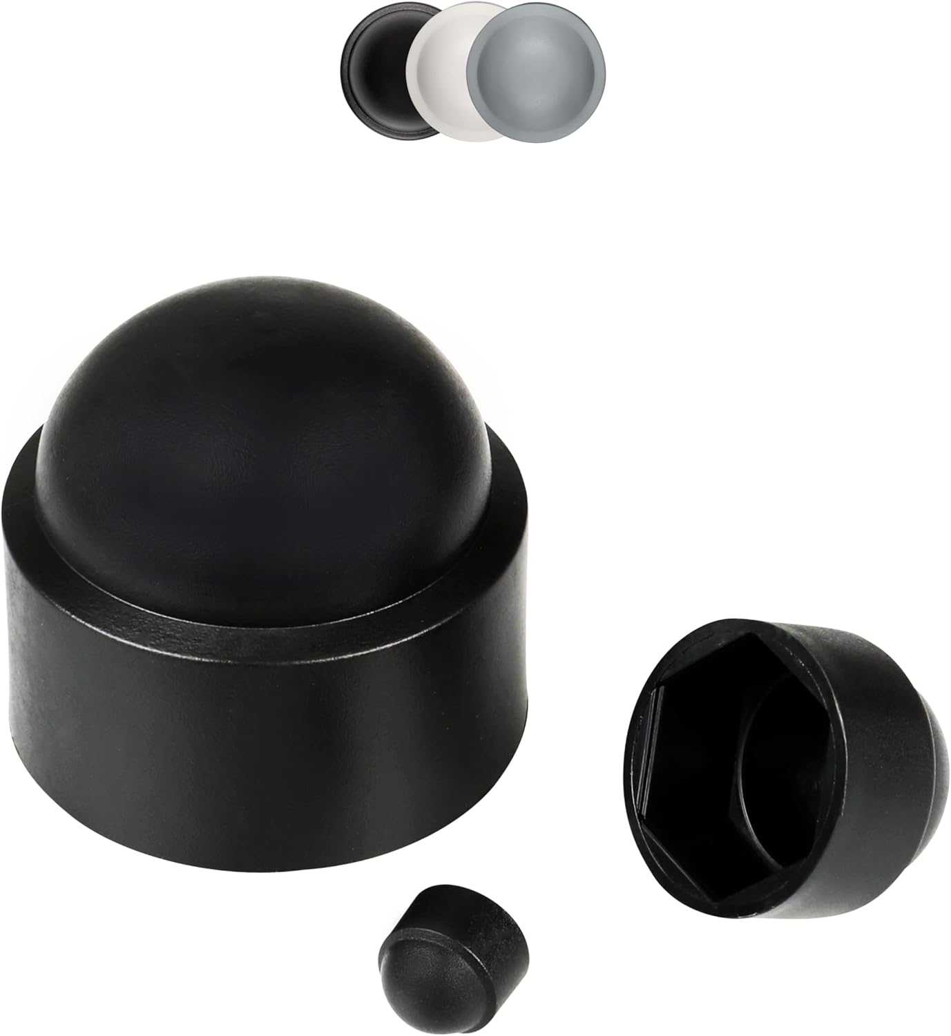 10 pezzi copriviti esagonali, tappi di copertura per viti, tappo dado, tappo di protezione, vite, filettatura da M4 a M36, copertura per viti bianco nero grigio (M24, SW36, nero) - Honorern