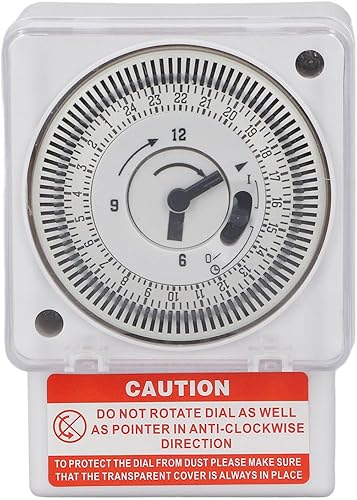 Interruttore Timer, AC220V 24H Timer Meccanico Analogico Manuale Controller Automatico Interruttore Orario Timer Controller Per Cucina Bagno Giardino - Honorern