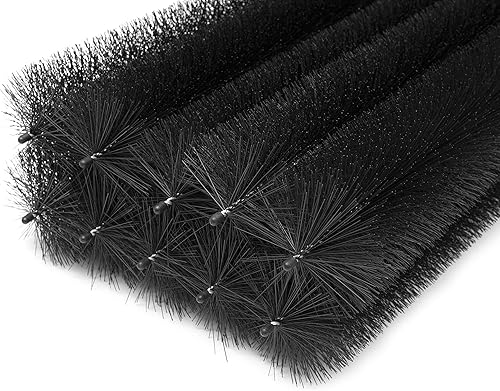 Spazzola per grondaia, 24 m, 120 cm, Ø 12 cm, protezione dalle foglie, 20 pezzi. Su un filo inossidabile con ganci per il fissaggio! - Honorern