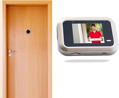 Campanello elettronico con telecamera spioncino HD con obiettivo super grandangolare, visualizzatore digitale automatico for guardia di sorveglianza domestica con funzione di sorveglianza acustica, re - Honorern