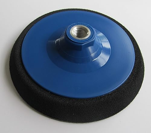 Disco di lucidatura Ø 55 mm – 200 mm, piatto di supporto in velcro, smerigliatrice angolare in caucciù (rigido), filettatura M14 per dischi abrasivi in velcro (diametro 75 mm). - Honorern
