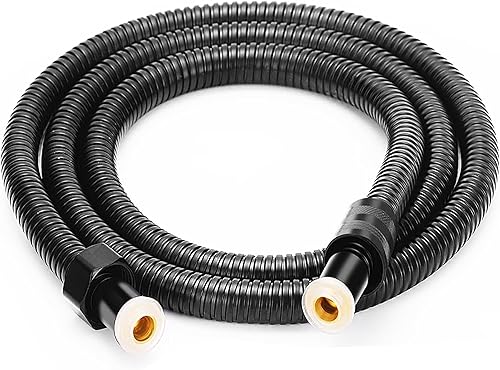 Tubo doccia nero 2m acciaio inossidabile flessibilita superiore con rinforzo Resistente alla torsione e all'usura Compatibilita universale tubo per doccia nero tubo doccia flessibile nero - Honorern