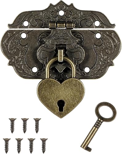 1 pcs Chiusure antiche vintage, design in ferro bronzo, chiusure per mobili, Lucchetti per scatole di legno, lucchetti per scatole, accessori per scatole di legno - Honorern