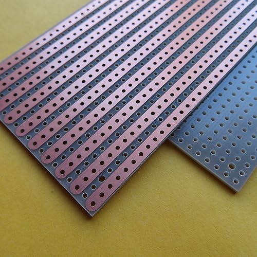 5 pezzi 100 X 50 mm 10 x 5 cm strisce raster Veroboard Stripboard Fibreglass FR4 Prototype Paper PCB PCB scheda PCB Experiment Matrix Circuit Board - Honorern