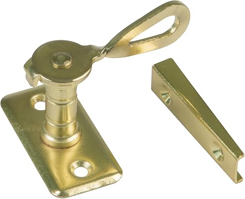 Amig - Aldabilla Tipo San Sebastian per persiane Mod.12 | 50 x 25 x 20 mm | Chiusura interna per ridurre rumori e correnti d'aria | in acciaio ottone | Include tirafondi - Honorern